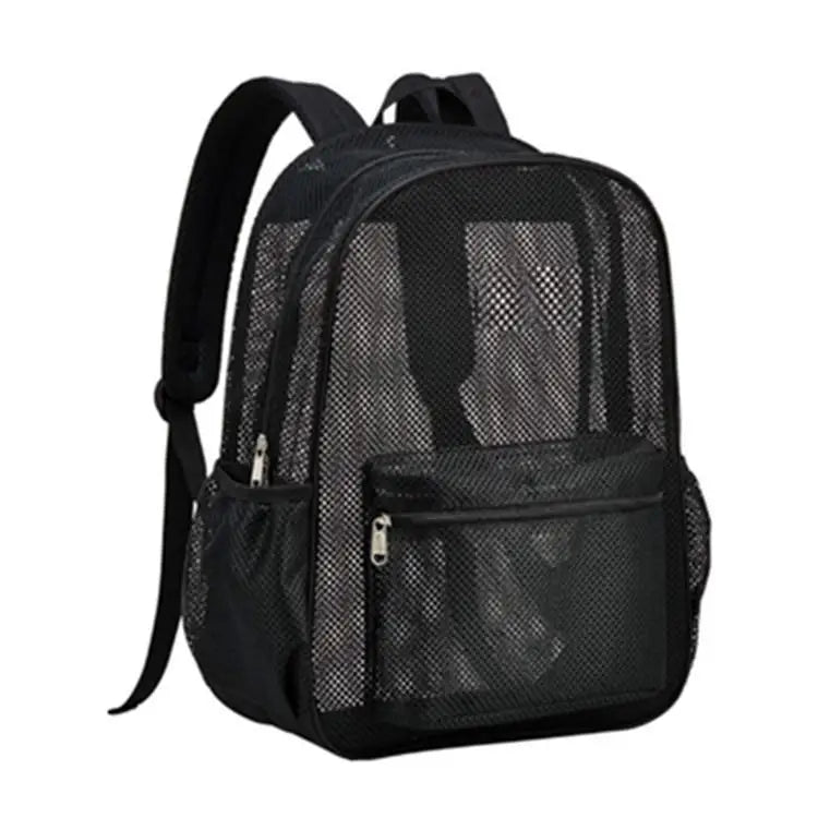 Breathable Mesh Backpack Lightweight Sports Gym Bag Large Capacity Waterproof Polyester Pocket Swim Beach Travel School Backpack