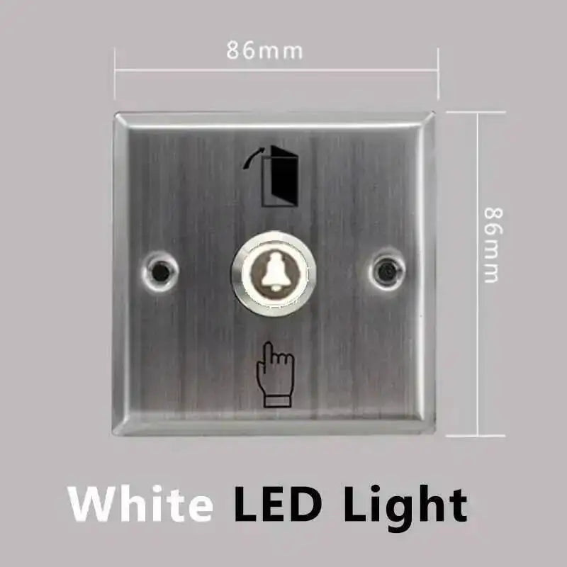 16/19mm Door Bell Momentary Reset Push Button Flat Stainless Steel Control Switch Panel With LED Light 3-6V 12-24V 220V