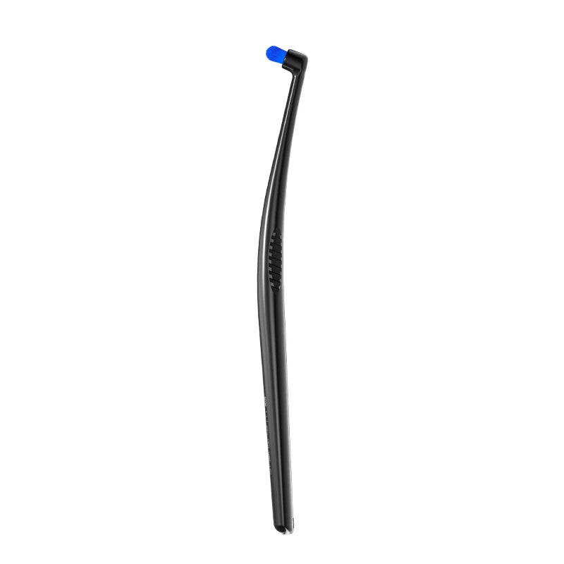 Special Toothbrush for Braces, Inclined Design, Deep Oral Cavity Cleaning and Care, Black and White, Suitable for Braces Brackets, Adult Manual Toothbrush, Ultra-Fine Nylon Soft Bristles, Oral Wisdom Teeth, Denture Implants, Gap Brush, 1 Pack
