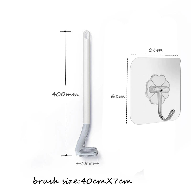 2026 NEW Toilet Cleaning Silicone Brush Golf Head Bathroom Wall Hook Hanging Squatting Pan Cleaner Household WC Gap Remover