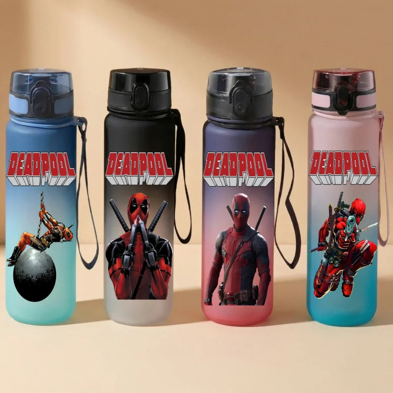 Deadpool‌Movie Water Cup Large Capacity Outdoor Leak-proof Belt Rope Drinking Bottle Men and Women Gift Drinking Bottle