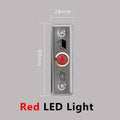 16/19mm Door Bell Momentary Reset Push Button Flat Stainless Steel Control Switch Panel With LED Light 3-6V 12-24V 220V