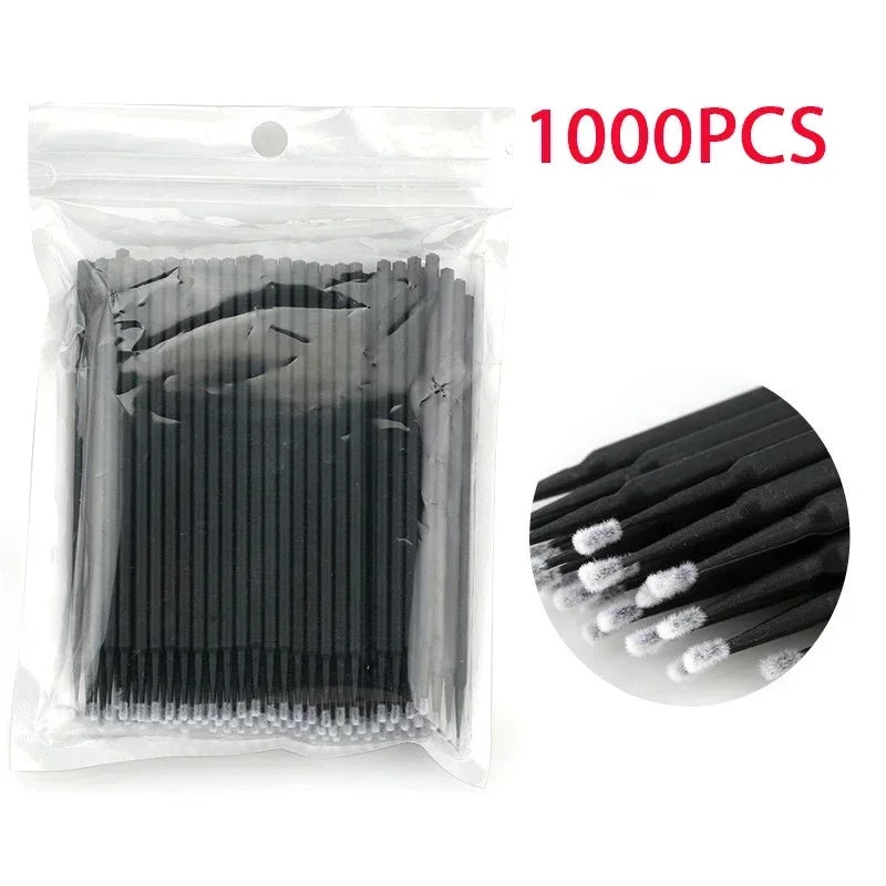 1000/500PCS Eyelash Cleaning Brush Highly Colorful Beauty Makeup Clean Remover Tool Wholesaler Crystal Brush Eyelash Micro Brush