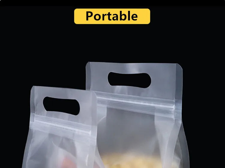 100PCS 3D Frosted Plastic Ziplock Bag DIY Logo Print Matte Snack Sugar Candy Spice Tea Wedding Birthday Gift Packaging Pouches