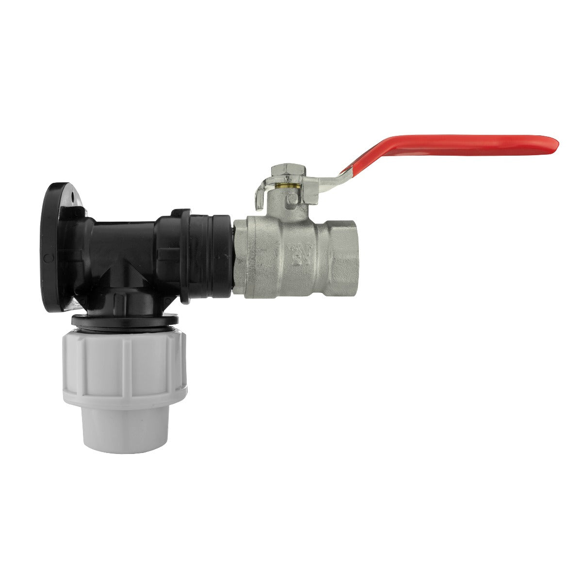 Wall Flange Kit 20mm MDPE – Lever Valve BSP Thread | Garden Irrigation Fitting